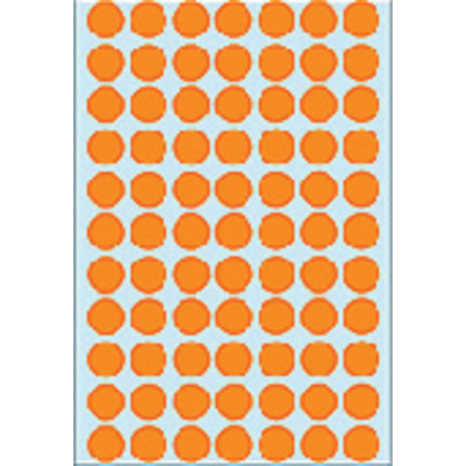 Etiket HERMA 2234 rond 13mm fluor oranje 1848stuks