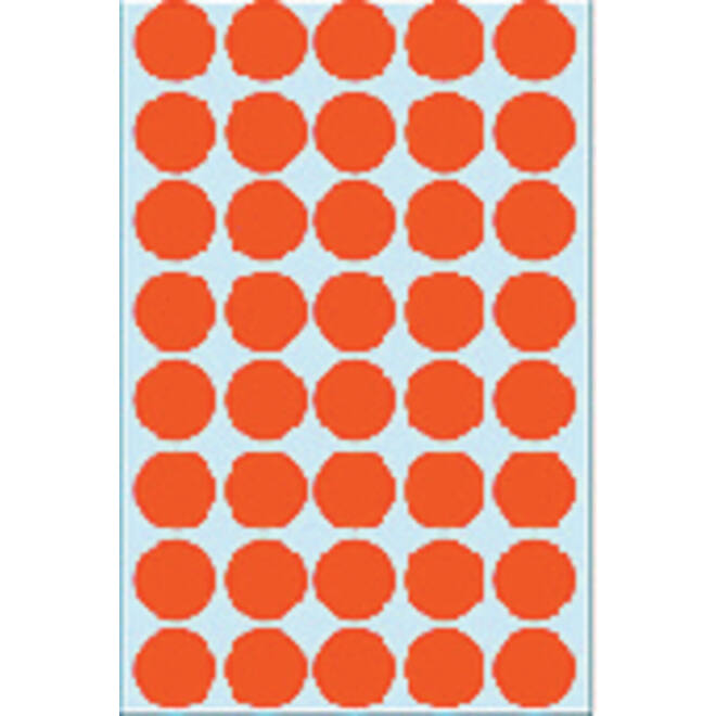 Etiket HERMA 2252 rond 19mm rood 1280stuks