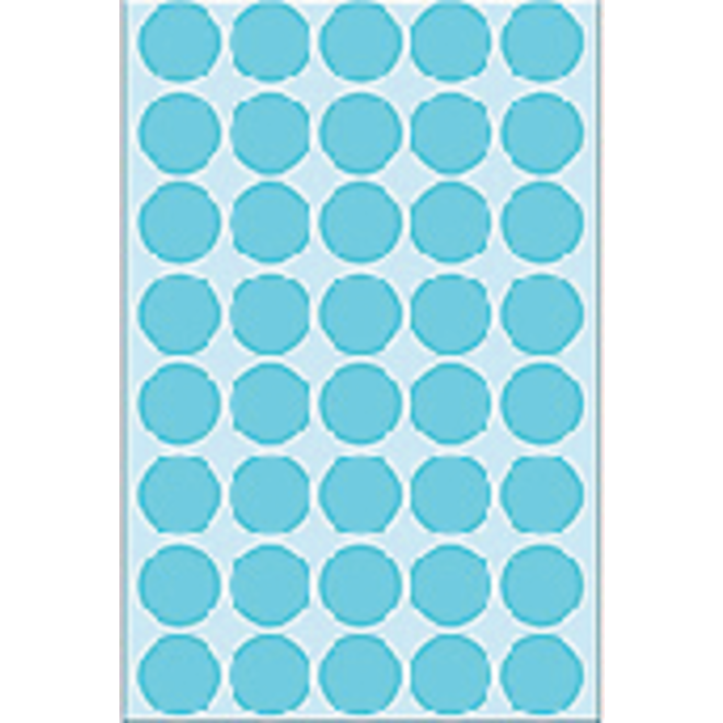 Etiket HERMA 2253 rond 19mm blauw 1280stuks