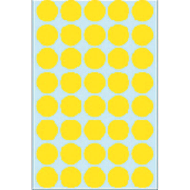 Etiket HERMA 2251 rond 19mm geel 1280stuks