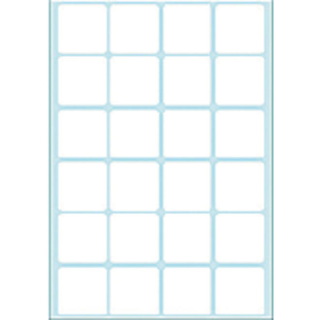 Etiket HERMA 2460 24x24mm wit 768 stuks