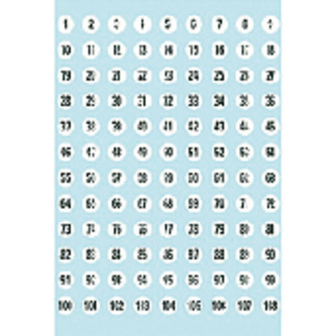 Etiket HERMA 4128 8mm getallen 1-540 540stuks