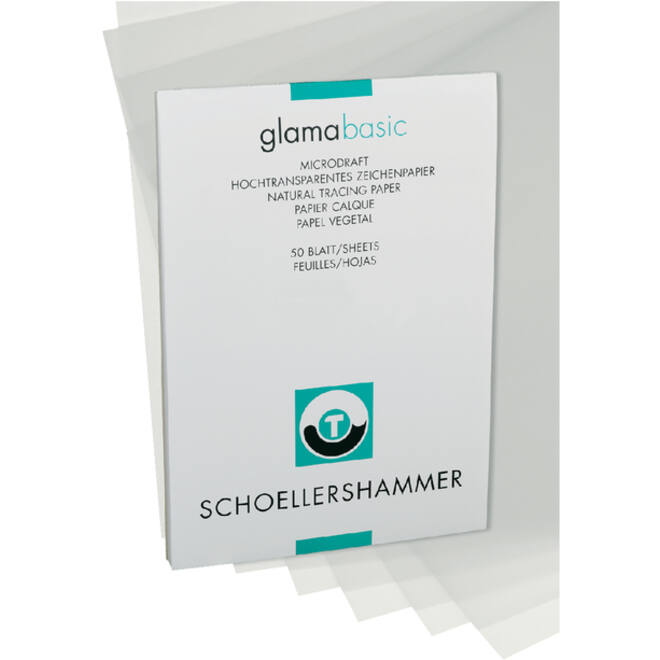 Ontwerpblok Schoellershammer A4 80-85gr transparant 50vel