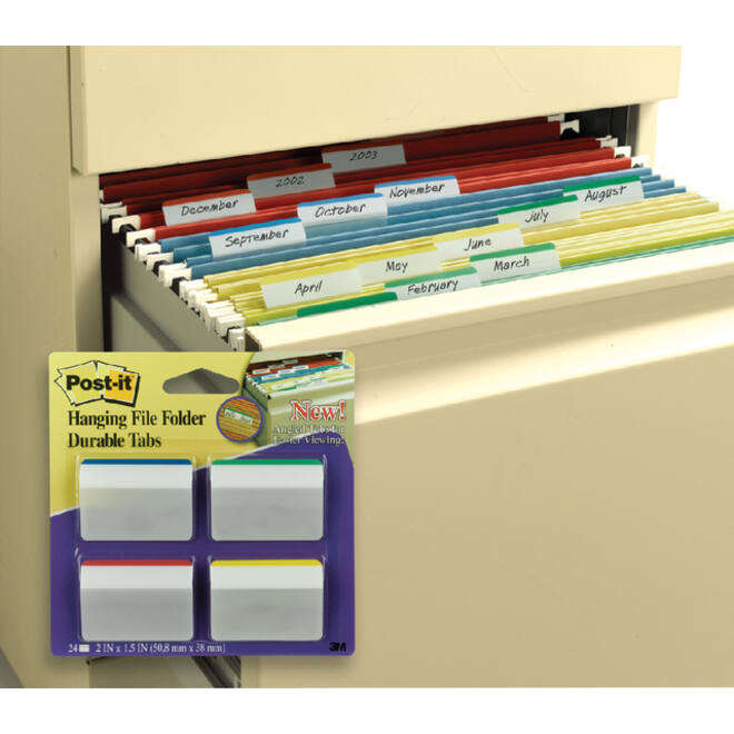Indextabs Post-it 686A1 38x50.8mm strong gebogen assorti 24 tabs