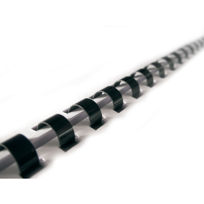 Bindrug GBC 10mm 21rings A4 zwart 25stuks