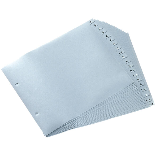Ordner alfabet Quantore 2-gaats 18x23 PP grijs
