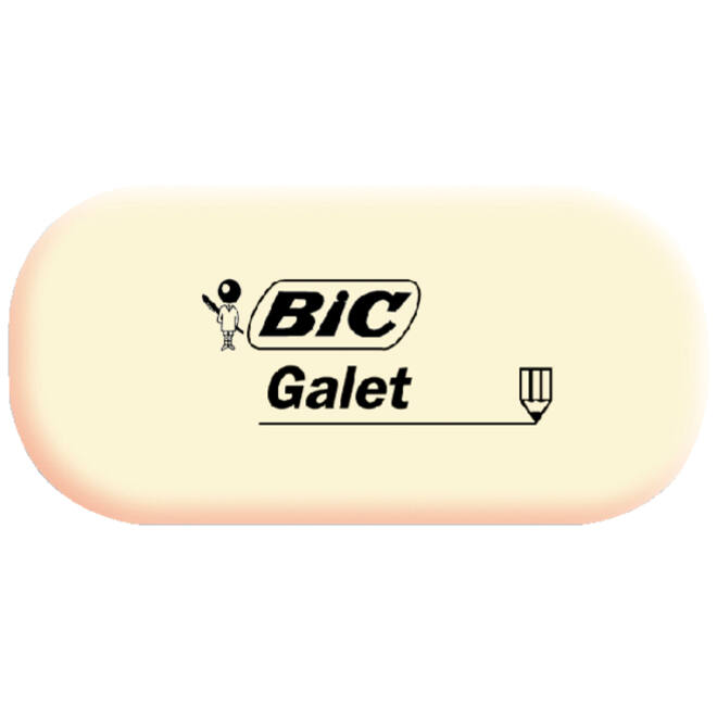 Gum Bic Galet pvc vrij zacht potlood wit