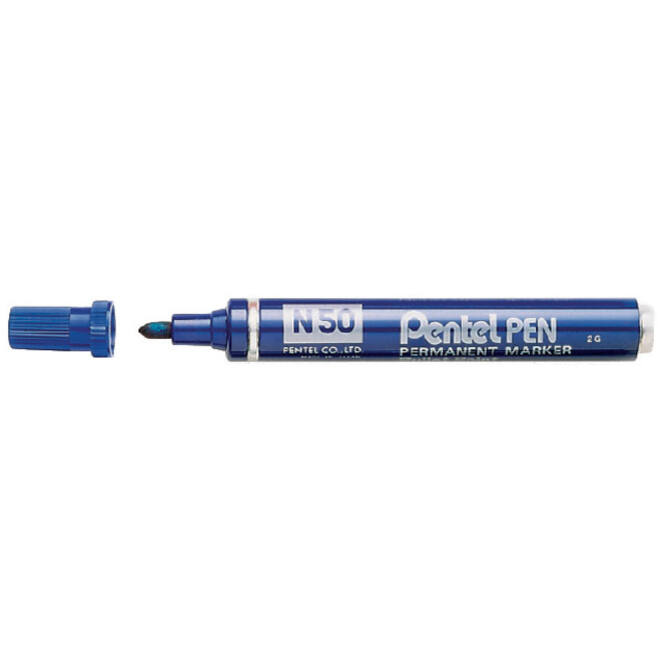 Viltstift Pentel N50 rond 1.5-3mm blauw