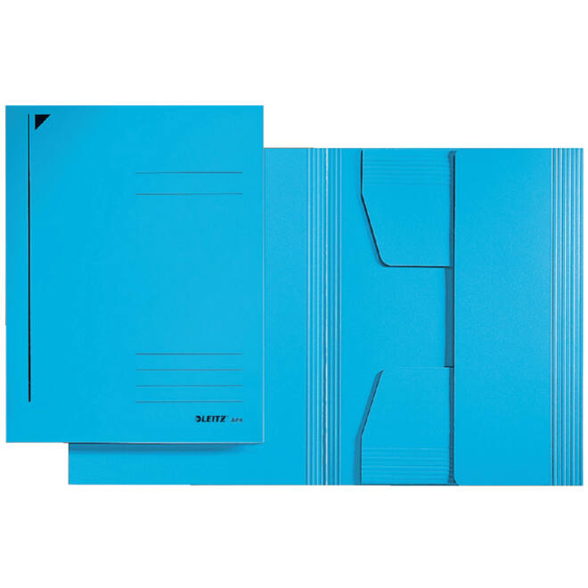 Dossiermap Leitz A3 3 kleppen 430gr blauw