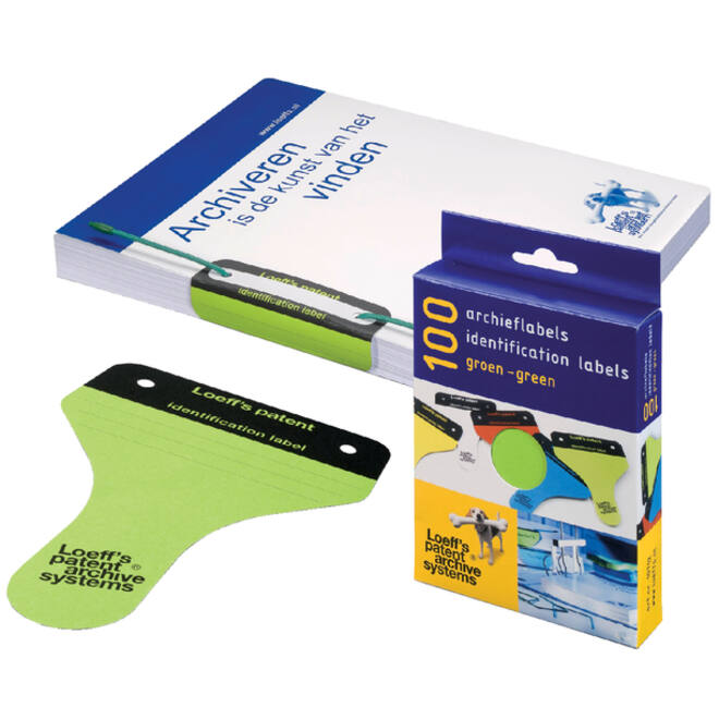 Archieflabel Loeff's karton groen