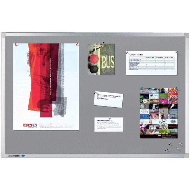 Prikbord Legamaster professional 90x120cm kurklino grijs