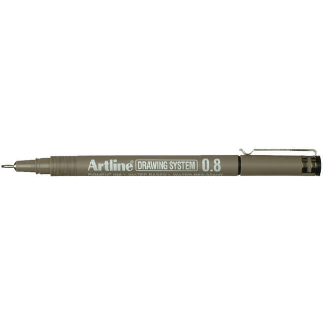 Fineliner Artline technisch 0.8mm zwart
