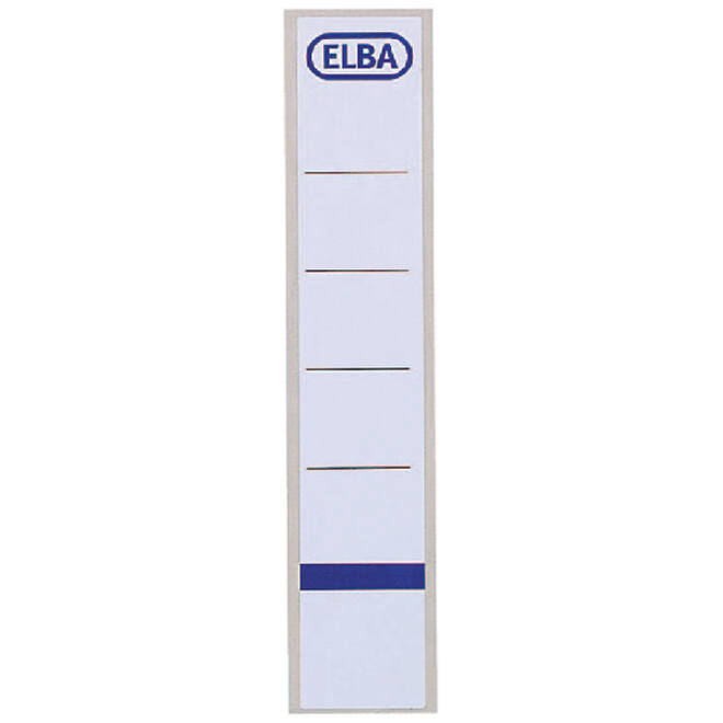Rugetiket Elba smal 34x190mm zelfklevend wit/blauw