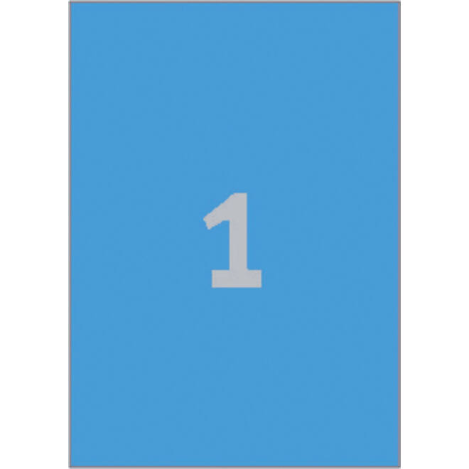Etiket Avery Zweckform 3471 210x297mm A4 blauw 100stuks