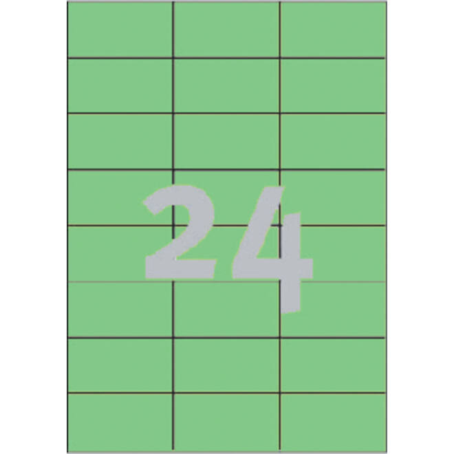 Etiket Avery Zweckform 3450 70x37mm groen 2400stuks