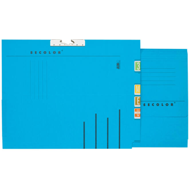 Verzamelmap Djois Secolor A4 lateraal recycled blauw