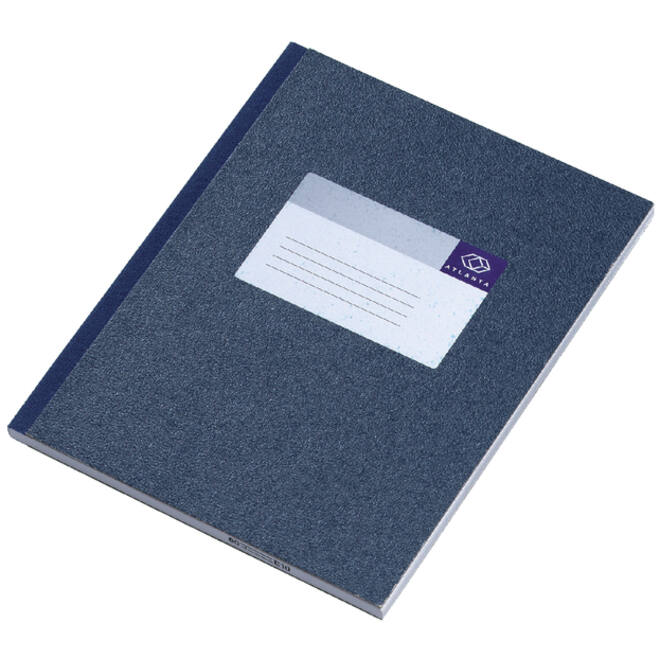 Notitieboek Djois Atlanta gelijmd 210x165 128blz lijn blauw