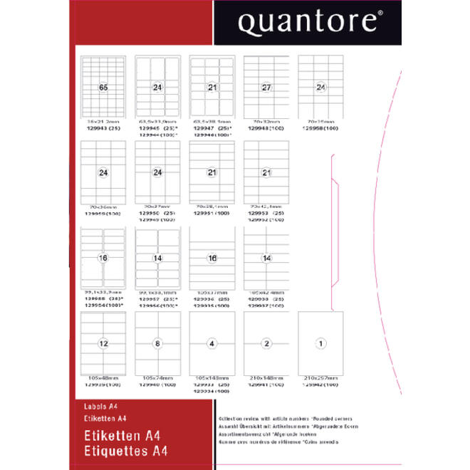 Etiket Quantore 63.5x33.9mm 2400 stuks