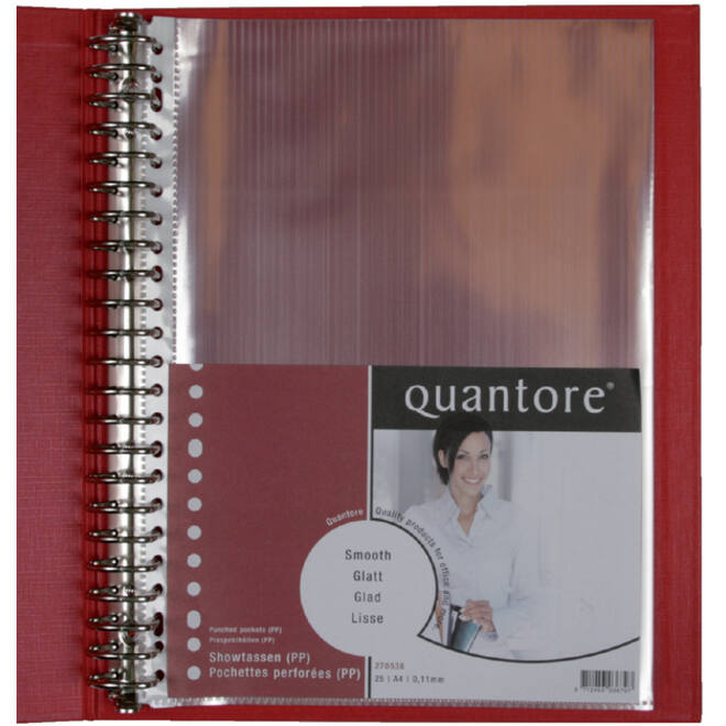 Showtas Quantore A4 23-gaats PP 0.11 glad 25 stuks
