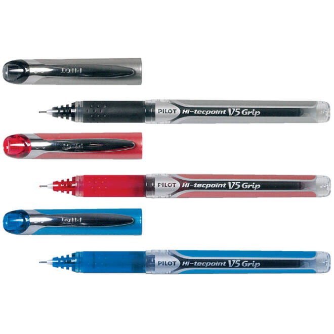 Rollerpen PILOT Hi-Tecpoint V5 Grip fijn blauw