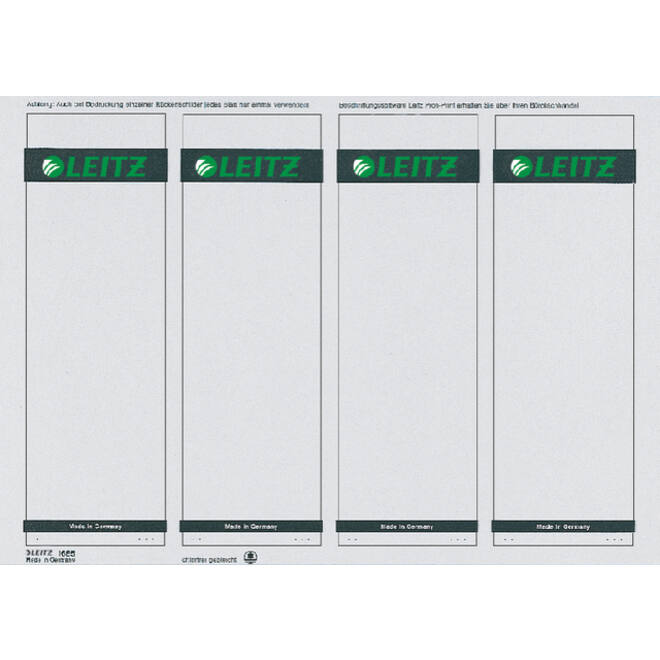 Rugetiket Leitz breed/kort 62x192mm zelfklevend wit