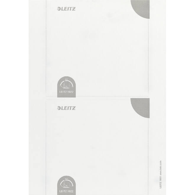 Rug-insteekkaart Leitz breed 56x190mm wit