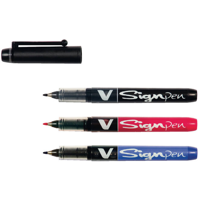 Fineliner PILOT V Signpen fijn blauw