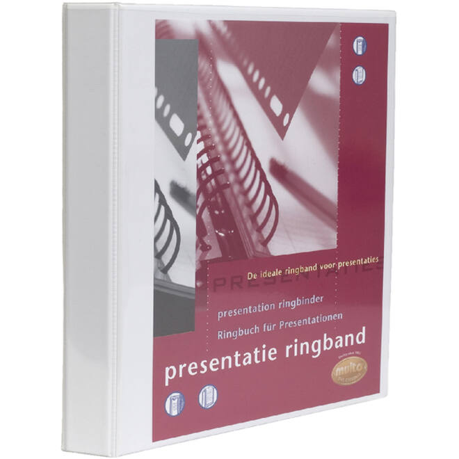Presentatieringband Multo A4 23-rings O-mech 25mm wit