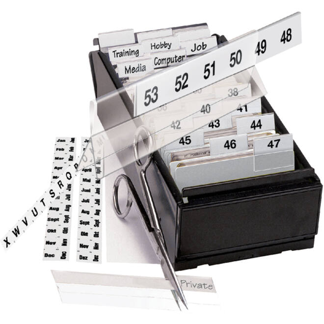 Indextabs Djois 10x150mm zelfklevend aanpasbaar permanent wit 5 stuks