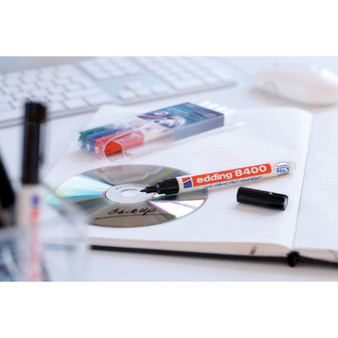 Cd marker edding 8400 rond 0.5-1.0mm assorti etui à 4 stuks