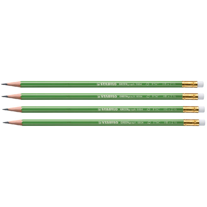 Potlood STABILO Greengraph 6004 HB met gumtop