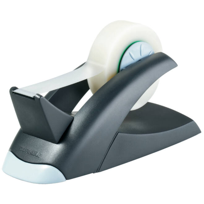 Tapehouder Vegas met taperol 19mmx33m zwart/grijs