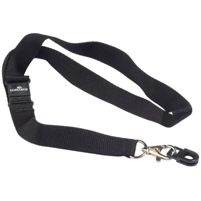 Textielkoord Durable 8187 met card fix zwart