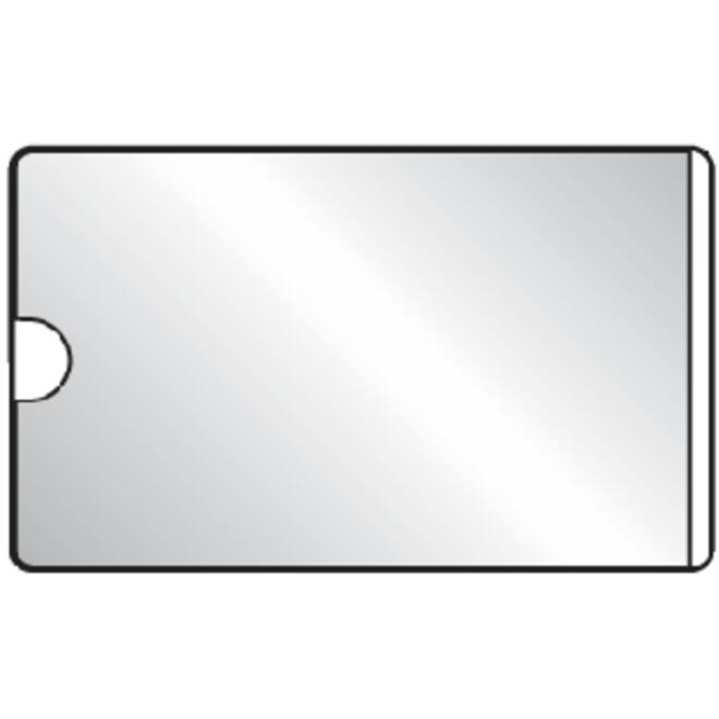 Visitekaarttas Djois 95x60mm zelfklevend korte zijde open transparant 10 stuks