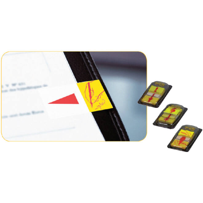 Indextabs Post-it 68031 25,4x43.2mm " hier ondertekenen" geel