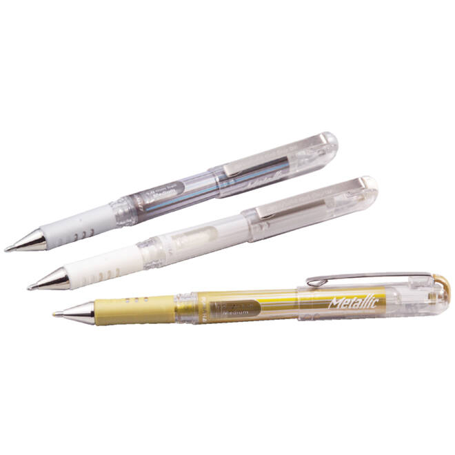 Gelschrijver Pentel K230M medium metallic goud