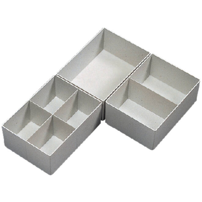 Inzetbak Djois hoog 70x122x168mm 2-vaks grijs