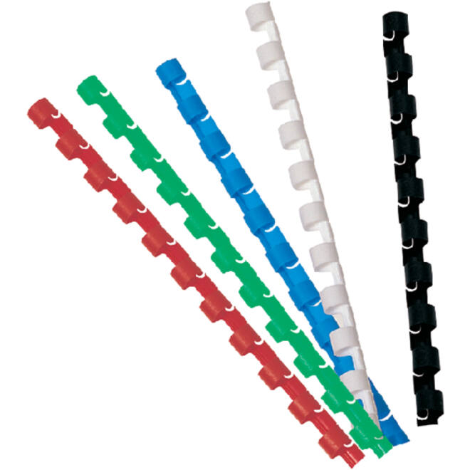 Bindrug GBC 8mm 21rings A4 blauw 100stuks