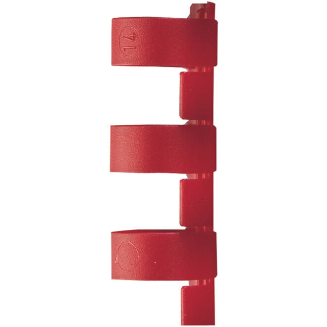 Bindrug GBC 6mm 21rings A4 rood 100stuks