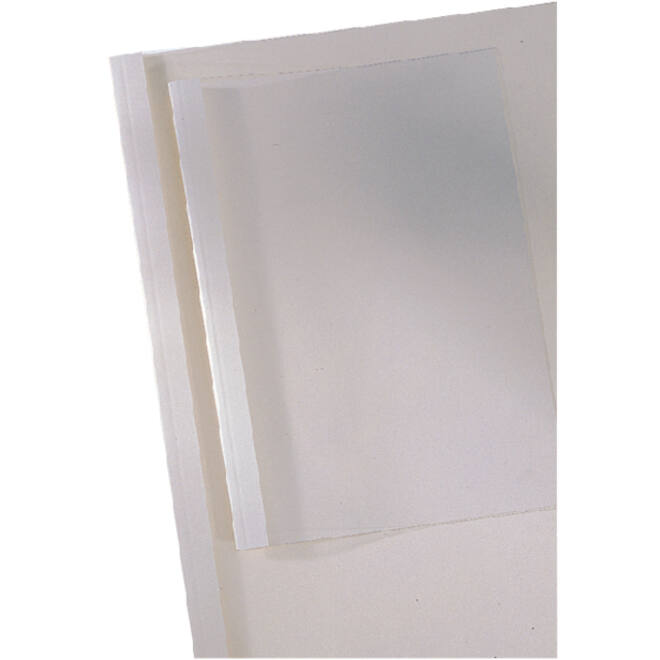 Thermische omslag GBC A4 8mm transparant/wit 100stuks