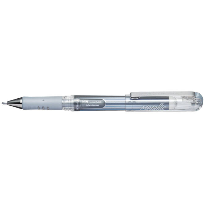 Gelschrijver Pentel K230M medium metallic zilver