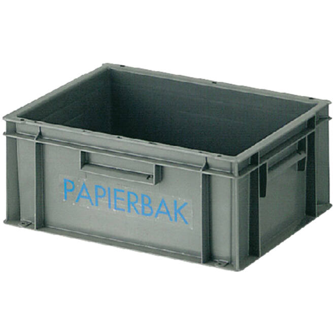 Papierverzamelbak kunststof 40x30x17.5cm grijs