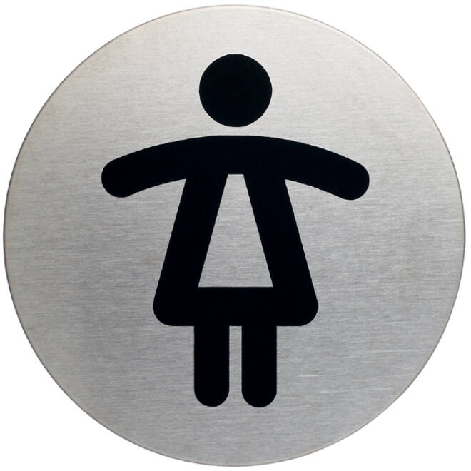 Infobord pictogram Durable 4904 wc dames rond 83Mm