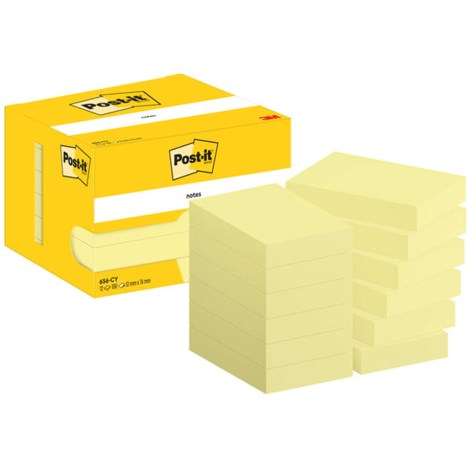 Memoblok Post-it 656 51x76mm canary yellow