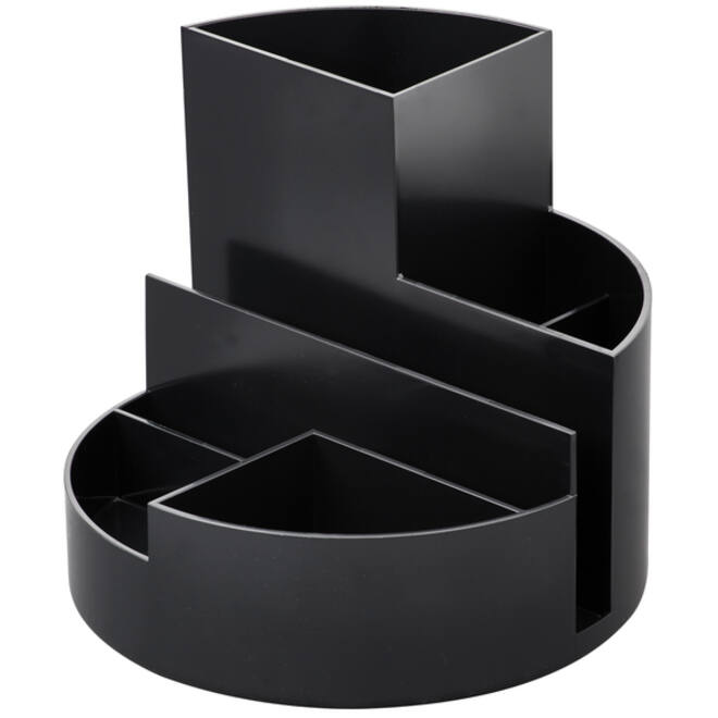 Pennenkoker MAULroundbox Blauwe Engel recycled 6 vaks zwart