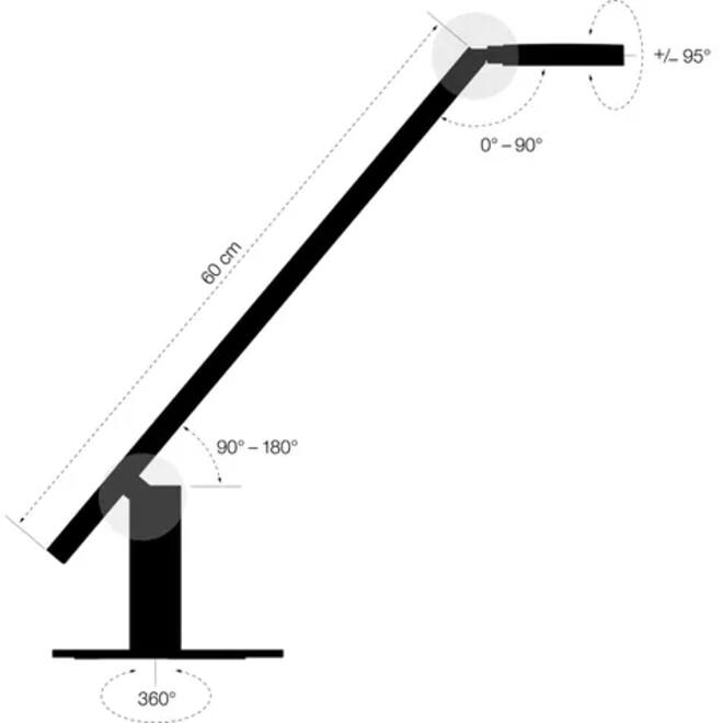 Bureaulamp Luctra Lite Zwart
