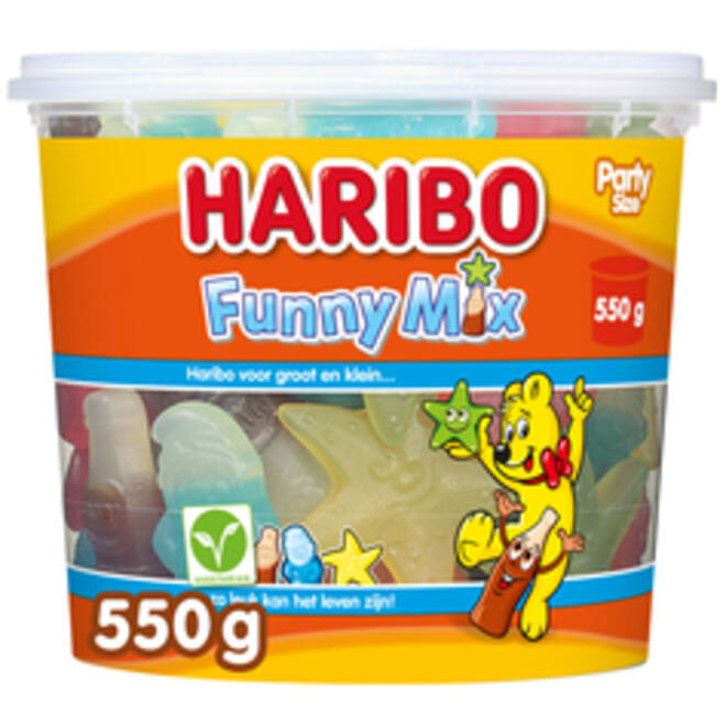 Snoep Haribo Funny Mix 550gr
