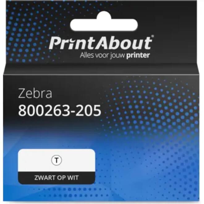 Huismerk Zebra 800263-205 zw/wit