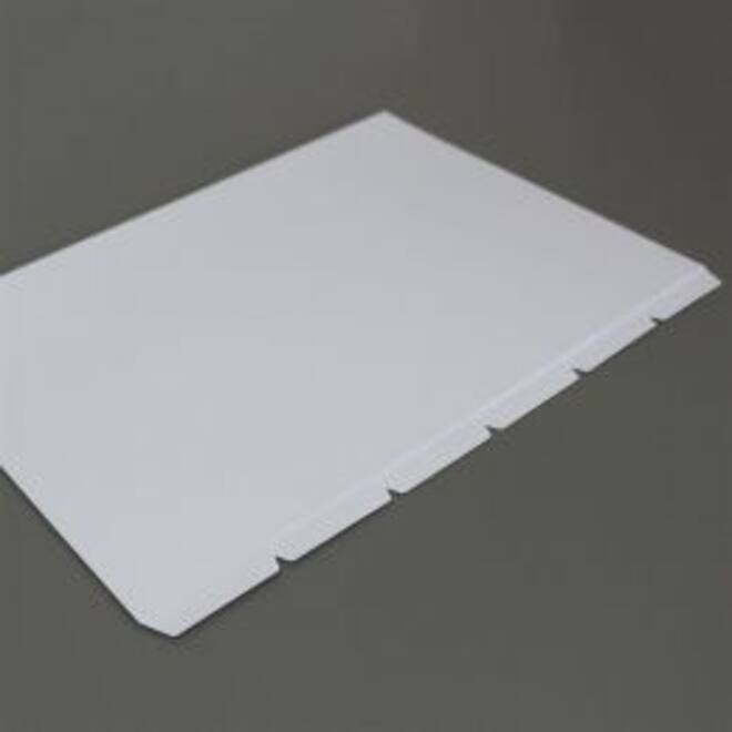 Tabbladen (BE) 10-Delig Straight 160 grs 223mm X 297mm Wit (Onbedrukt)