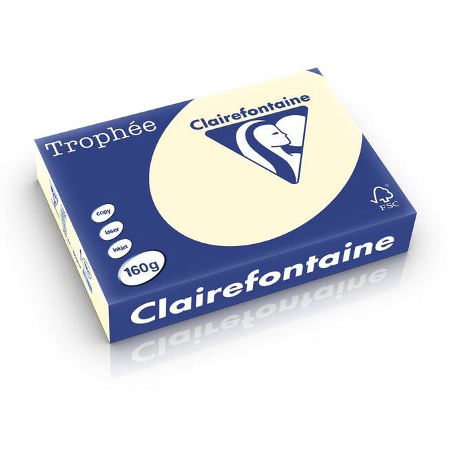 Kopieerpapier Clairefontaine Trophee (BE) pastel 80gr creme 1871 A4